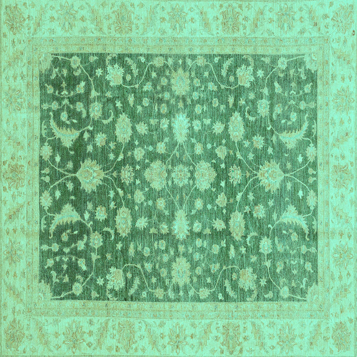 Square Oriental Turquoise Modern Rug, abs4034turq