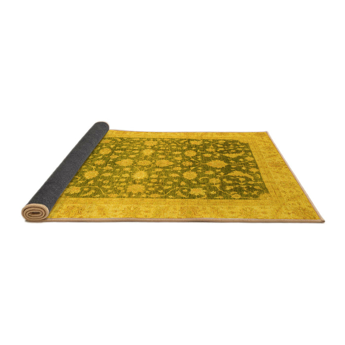 Sideview of Oriental Yellow Modern Rug, abs4034yw