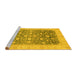 Sideview of Machine Washable Oriental Yellow Modern Rug, wshabs4034yw