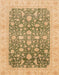 Machine Washable Abstract Dark Golden Brown Rug, wshabs4034