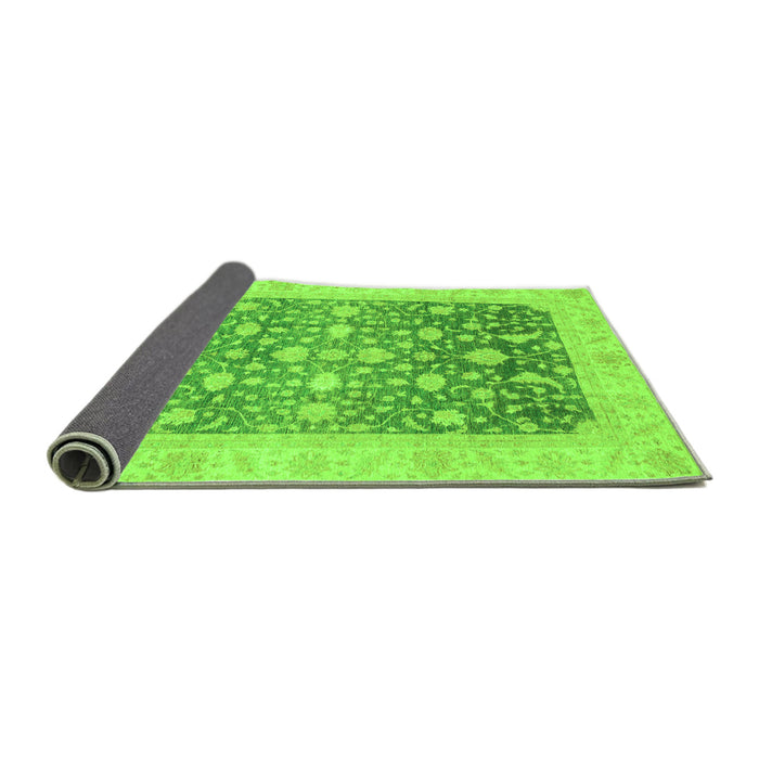 Sideview of Oriental Green Modern Rug, abs4034grn