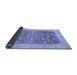 Sideview of Oriental Blue Modern Rug, abs4034blu