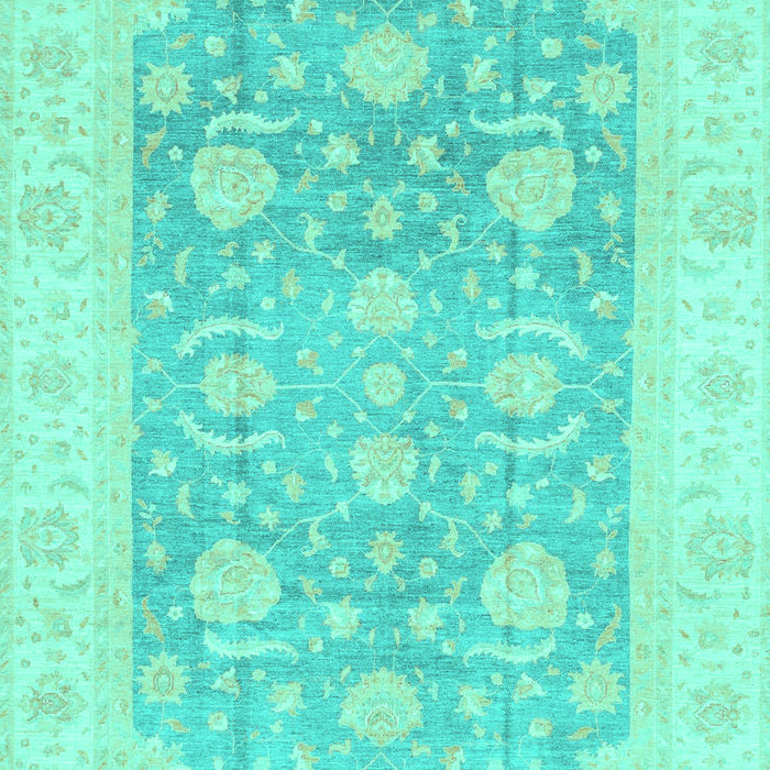 Machine Washable Oriental Turquoise Modern Area Rugs, wshabs4035turq