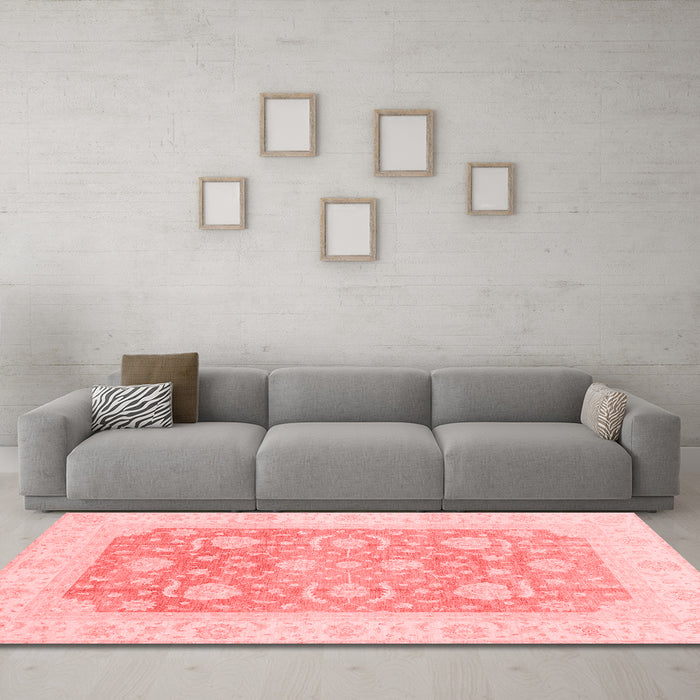 Modern Red Washable Rugs