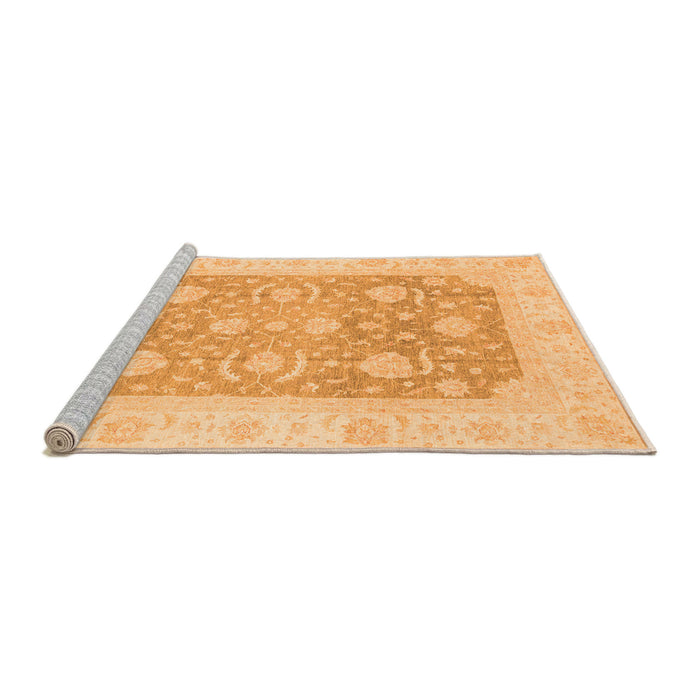 Sideview of Machine Washable Oriental Orange Modern Area Rugs, wshabs4035org