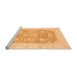 Sideview of Machine Washable Oriental Orange Modern Area Rugs, wshabs4035org