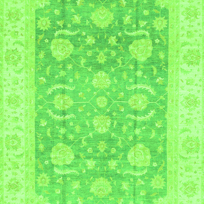 Machine Washable Oriental Green Modern Area Rugs, wshabs4035grn