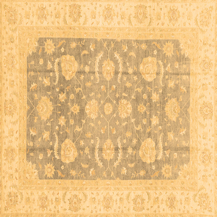 Square Machine Washable Oriental Brown Modern Rug, wshabs4035brn