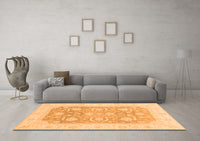 Machine Washable Oriental Orange Modern Rug, wshabs4035org