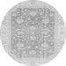 Round Oriental Gray Modern Rug, abs4035gry