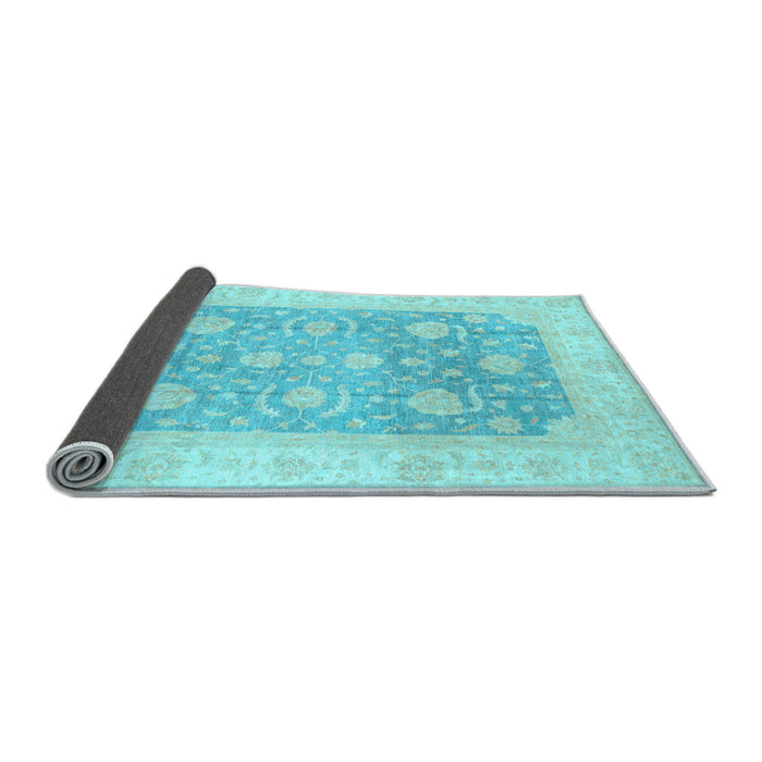 Sideview of Oriental Light Blue Modern Rug, abs4035lblu