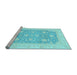 Sideview of Machine Washable Oriental Light Blue Modern Rug, wshabs4035lblu