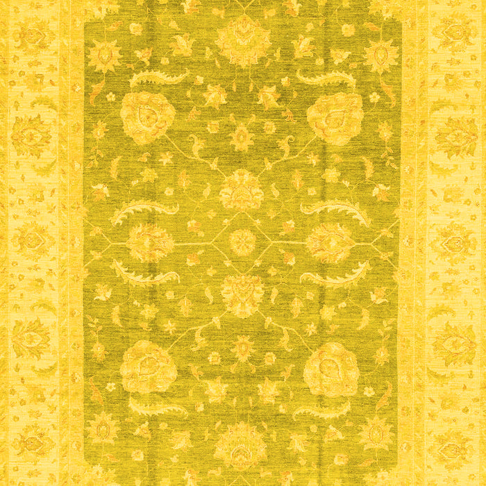 Machine Washable Oriental Yellow Modern Rug, wshabs4035yw