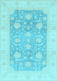 Oriental Light Blue Modern Rug, abs4035lblu