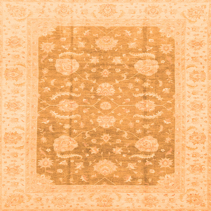 Square Oriental Orange Modern Rug, abs4035org