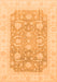 Machine Washable Oriental Orange Modern Area Rugs, wshabs4035org