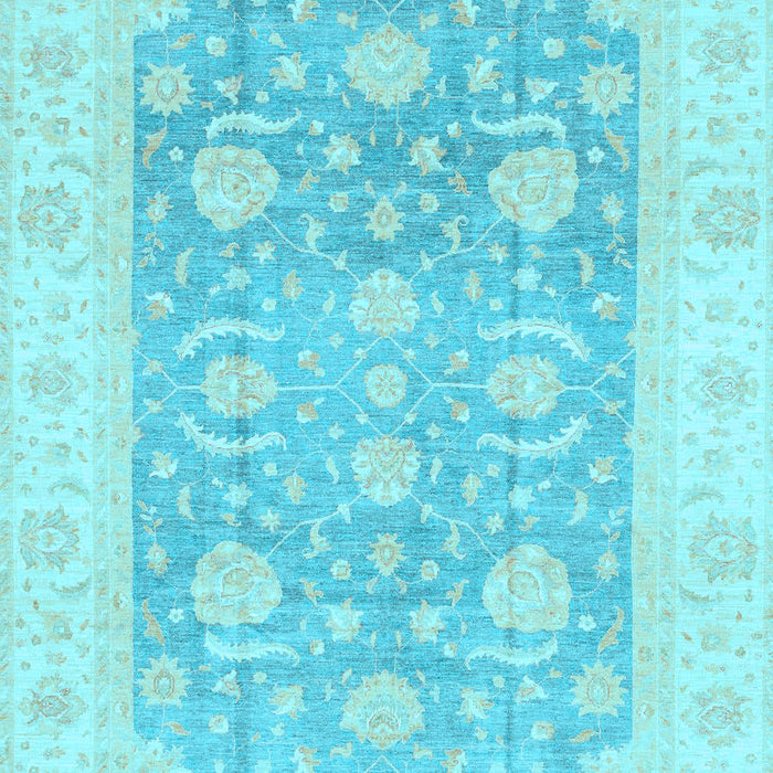 Machine Washable Oriental Light Blue Modern Rug, wshabs4035lblu