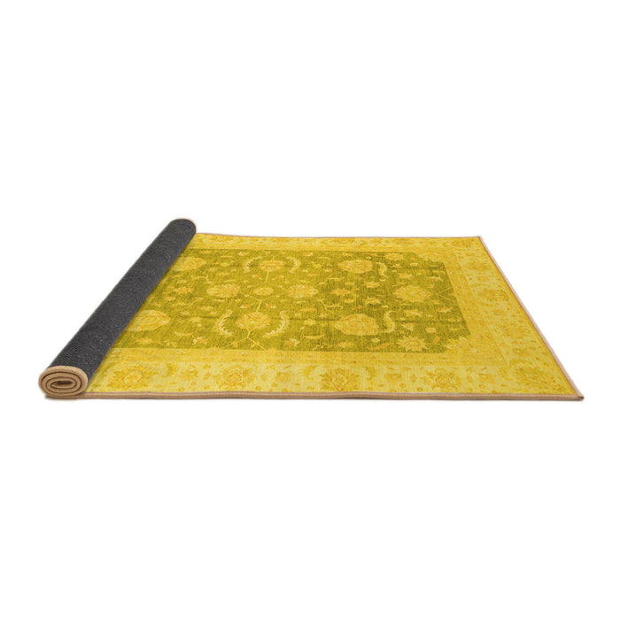 Sideview of Oriental Yellow Modern Rug, abs4035yw