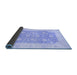 Sideview of Oriental Blue Modern Rug, abs4035blu