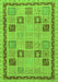 Machine Washable Oriental Green Modern Area Rugs, wshabs4036grn