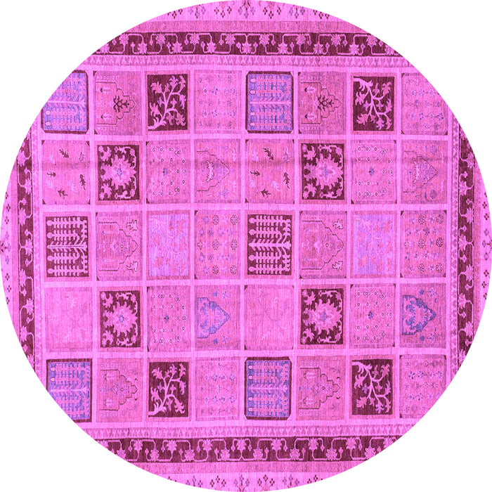 Round Oriental Purple Modern Rug, abs4036pur