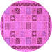 Round Oriental Purple Modern Rug, abs4036pur