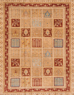 Abstract Orange Oriental Rug, abs4036