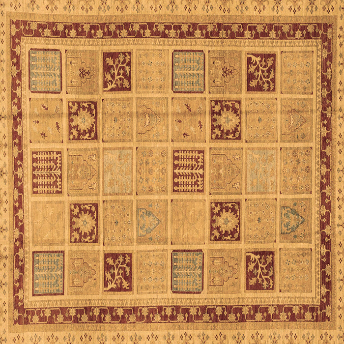 Square Oriental Brown Modern Rug, abs4036brn