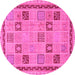 Round Oriental Pink Modern Rug, abs4036pnk