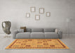 Machine Washable Oriental Brown Modern Rug in a Living Room,, wshabs4036brn