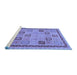 Sideview of Machine Washable Oriental Blue Modern Rug, wshabs4036blu