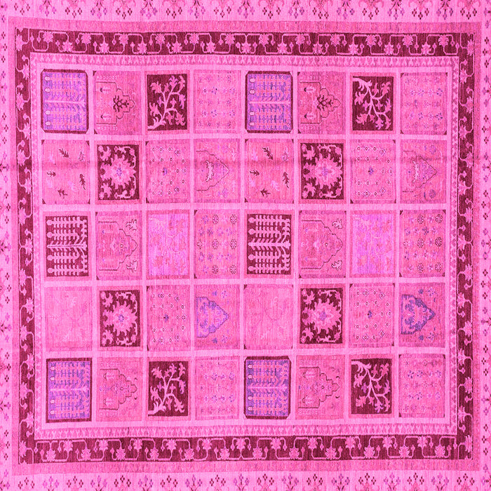 Square Oriental Pink Modern Rug, abs4036pnk