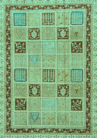 Oriental Turquoise Modern Rug, abs4036turq