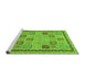 Sideview of Machine Washable Oriental Green Modern Area Rugs, wshabs4036grn