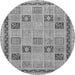 Round Oriental Gray Modern Rug, abs4036gry