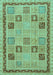 Machine Washable Oriental Turquoise Modern Area Rugs, wshabs4036turq