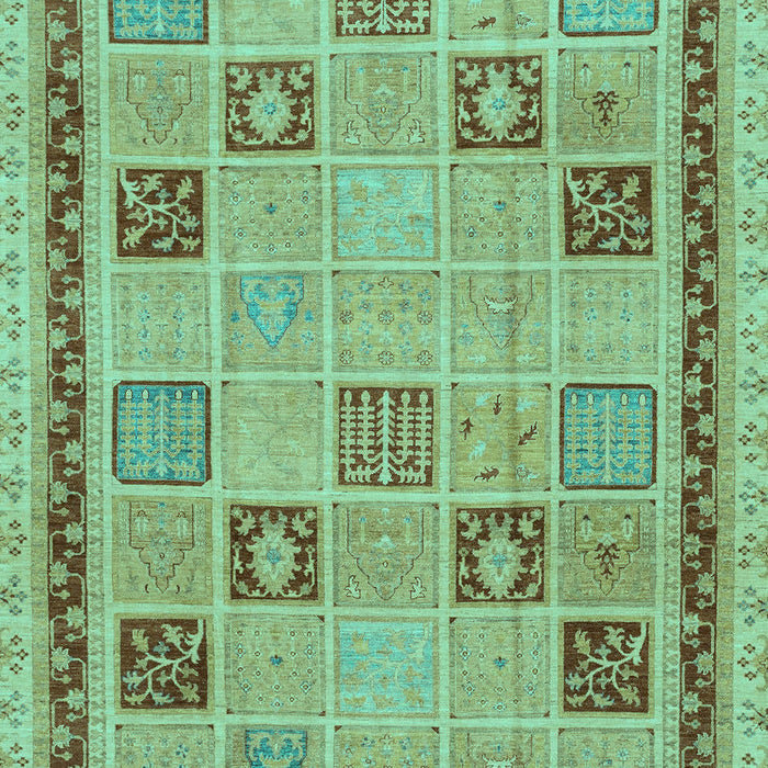 Machine Washable Oriental Turquoise Modern Area Rugs, wshabs4036turq