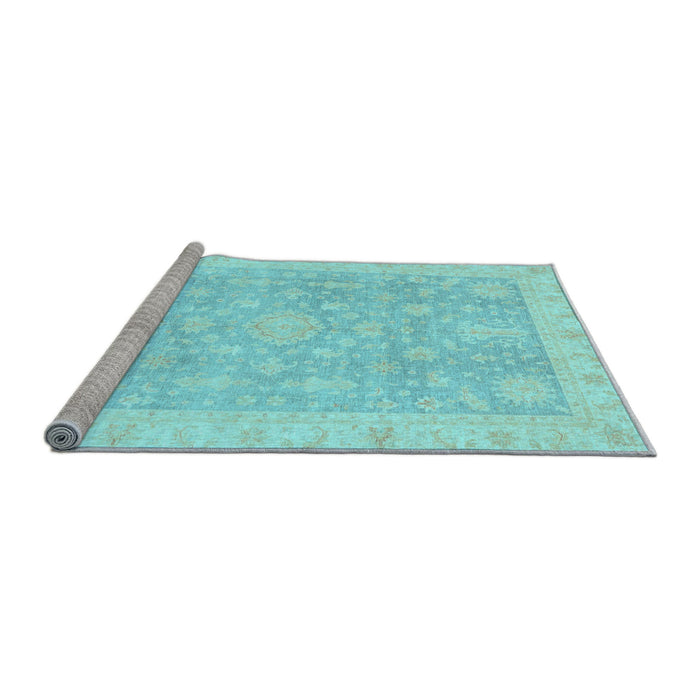 Sideview of Machine Washable Oriental Light Blue Modern Rug, wshabs4037lblu