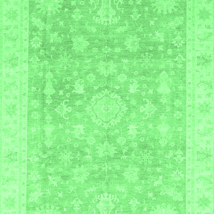 Machine Washable Oriental Emerald Green Modern Area Rugs, wshabs4037emgrn