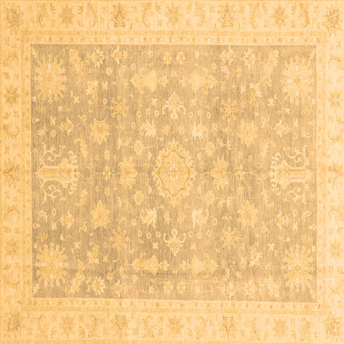 Square Machine Washable Oriental Brown Modern Rug, wshabs4037brn