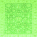 Square Oriental Green Modern Rug, abs4037grn