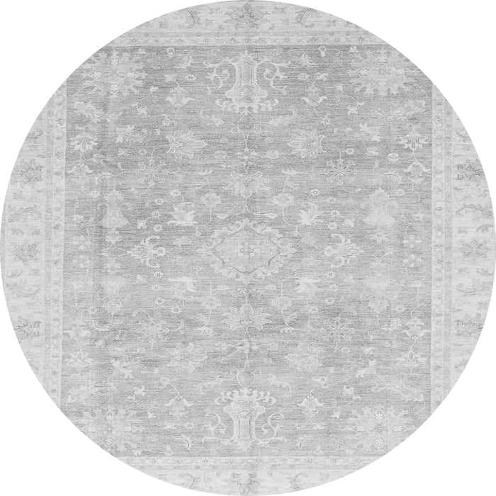 Round Oriental Gray Modern Rug, abs4037gry