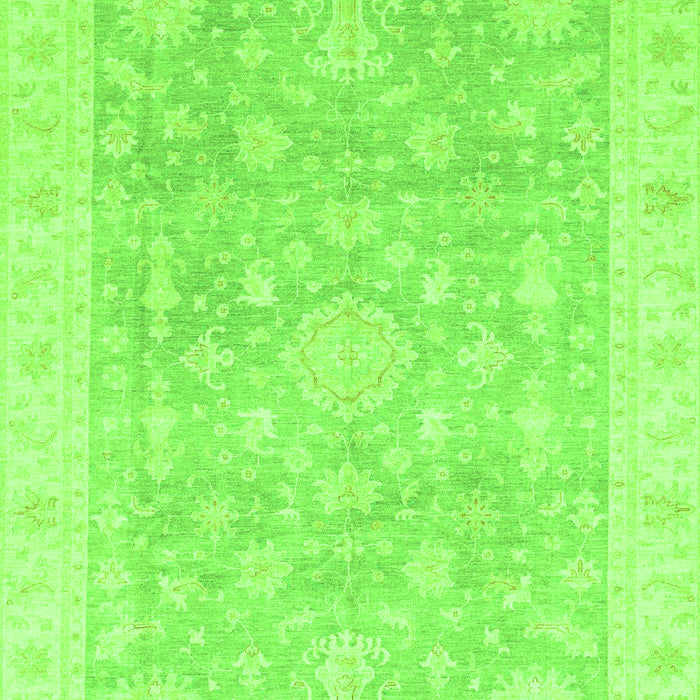 Machine Washable Oriental Green Modern Area Rugs, wshabs4037grn