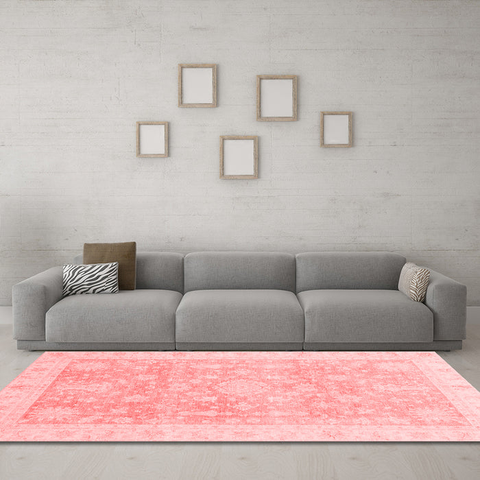 Modern Red Washable Rugs