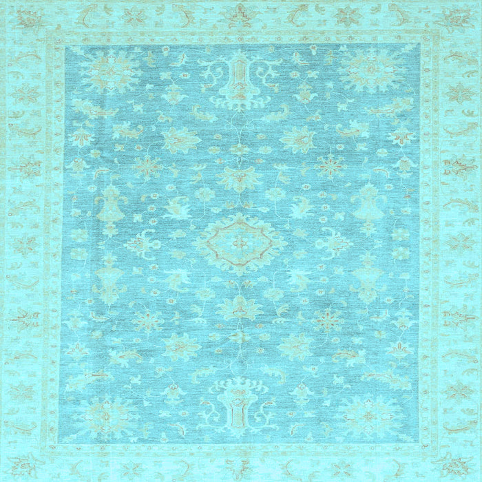 Square Oriental Light Blue Modern Rug, abs4037lblu