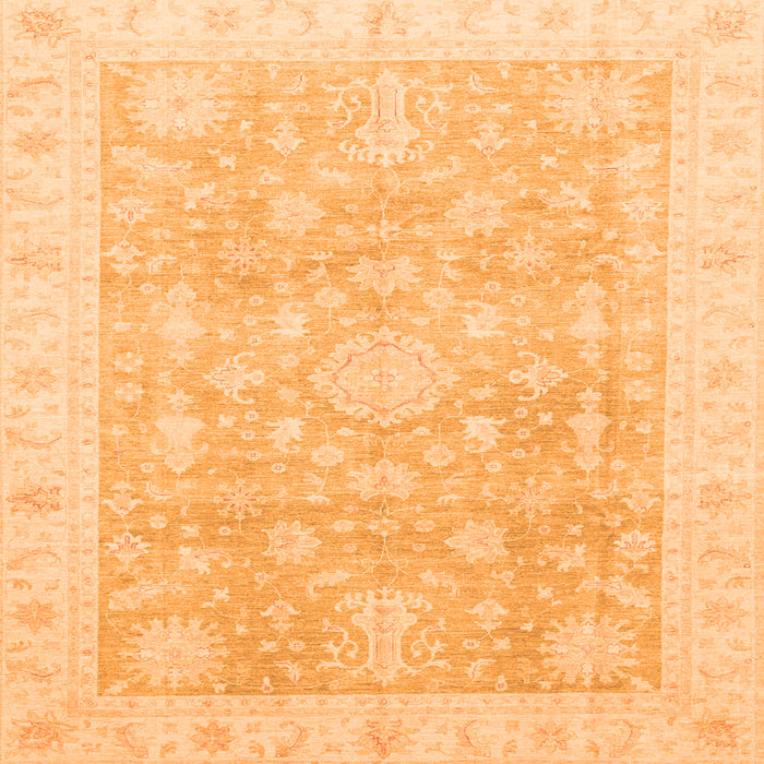 Square Oriental Orange Modern Rug, abs4037org