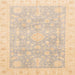 Square Abstract Brown Oriental Rug, abs4037