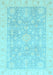 Oriental Light Blue Modern Rug, abs4037lblu