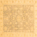 Square Oriental Brown Modern Rug, abs4037brn