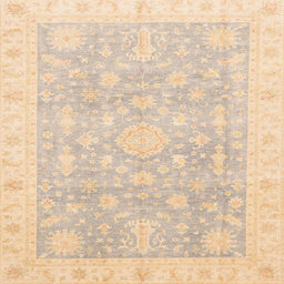 Square Machine Washable Abstract Brown Sugar Brown Rug, wshabs4037